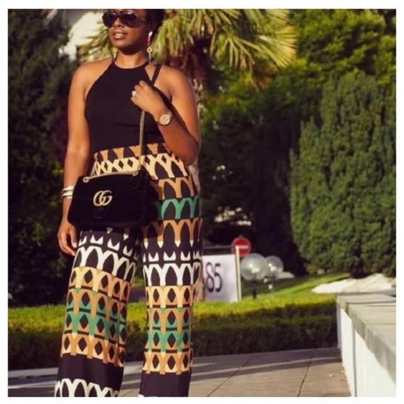 ZARA HIGH WAIST PRINT LOOSE-FIT PANTS - Picture 5 of 11